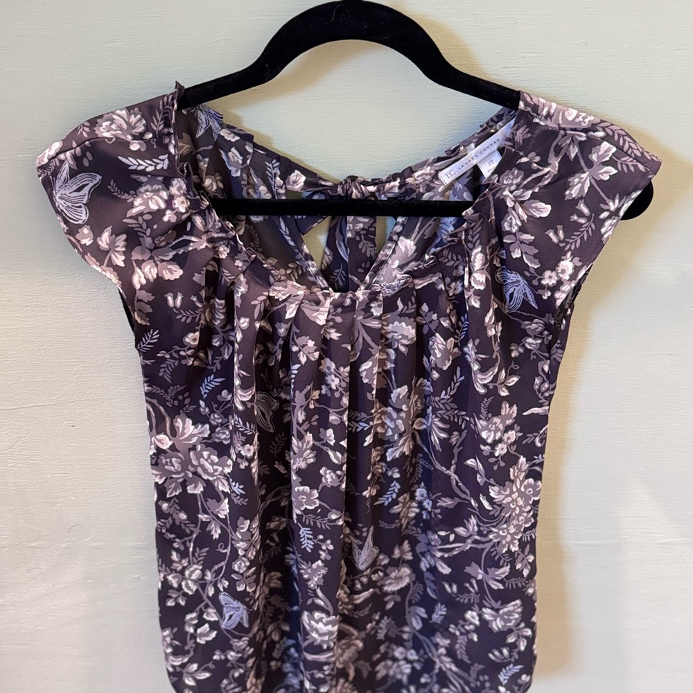 LC Lauren Conrad Butterfly Floral Blouse